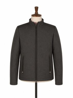 Johnson & Murphy Men's Charcoal Zip-Front Jacket size XL